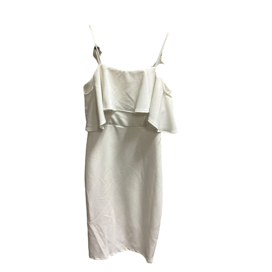 White Dress Casual Midi Premier Amour, Size 2