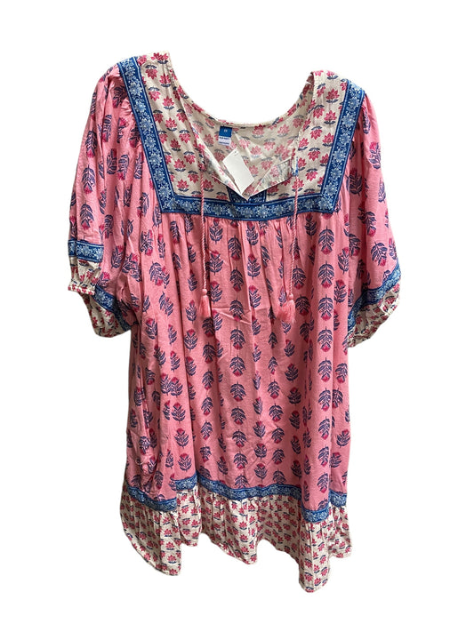 Pink & White Dress Casual Short Old Navy, Size 2x