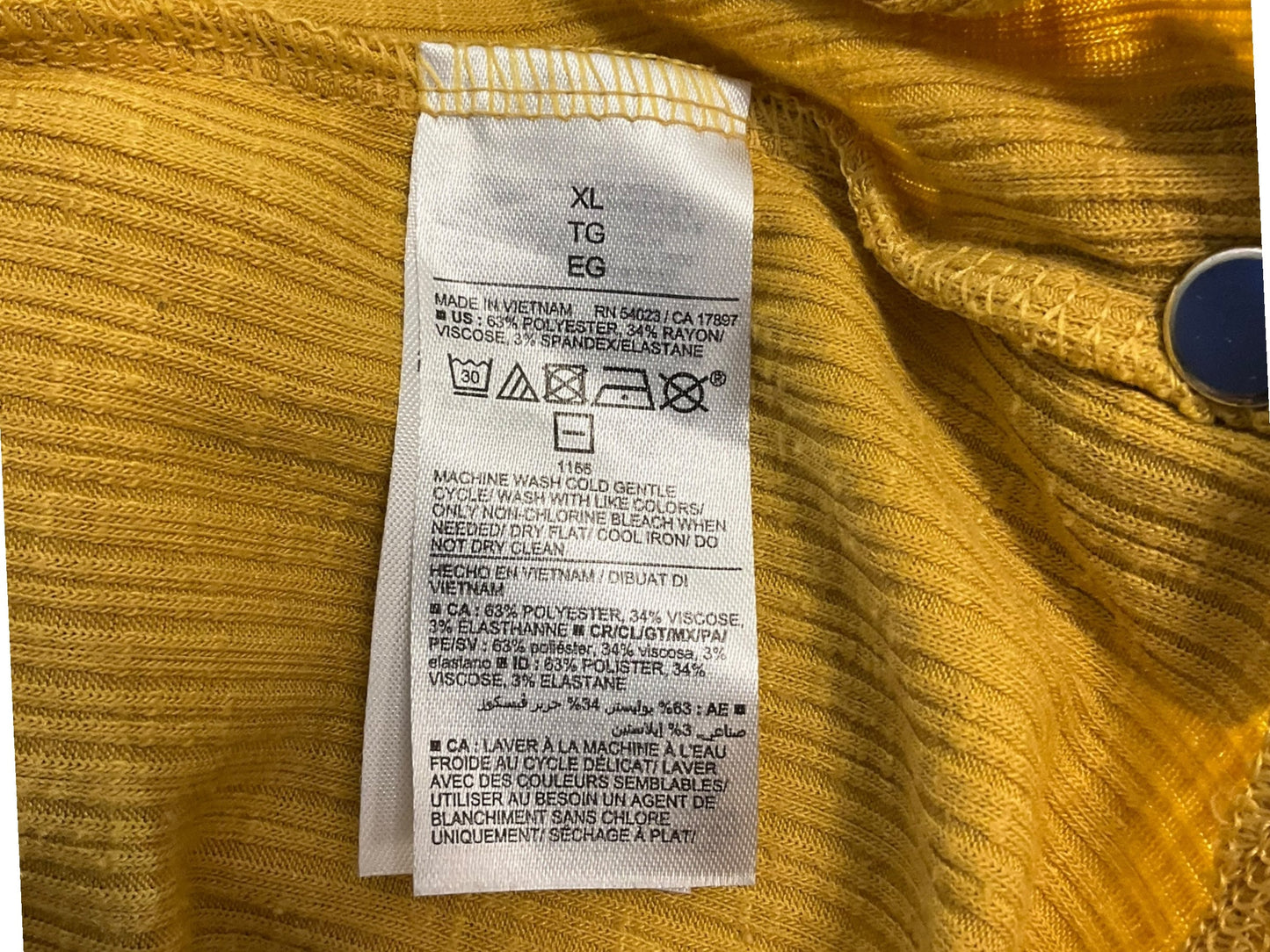 Yellow Tank Top Old Navy, Size Xl