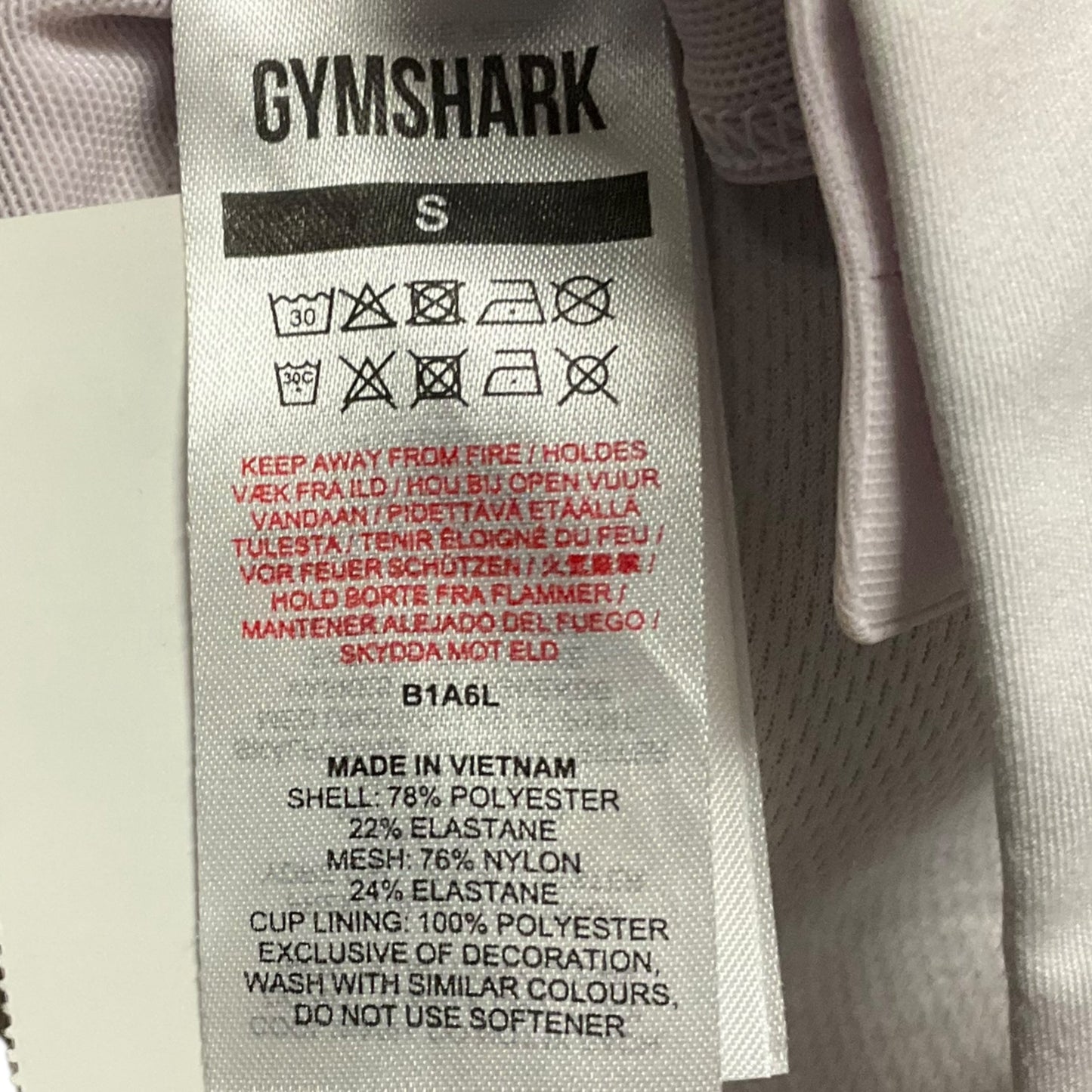 Athletic Bra By Gym Shark In White, Size: S