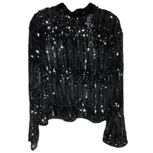 Top Long Sleeve By H&m In Black, Size: M