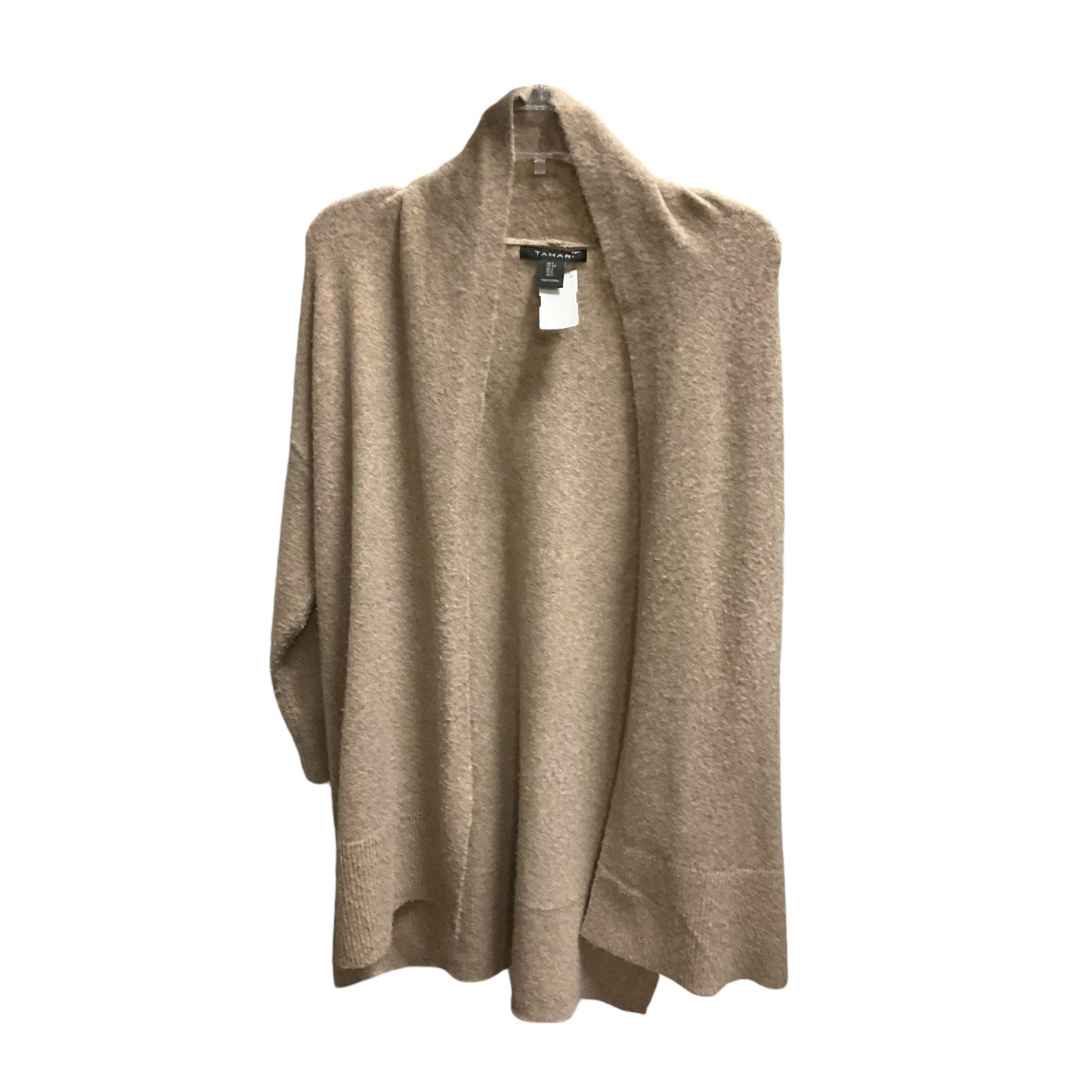 Sweater Cardigan By Tahari By Arthur Levine In Tan, Size: S