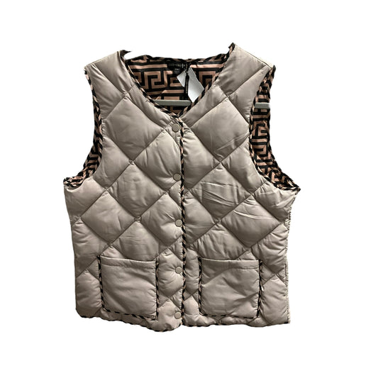 Vest Puffer & Quilted By Coco And Carmen In Beige, Size: S