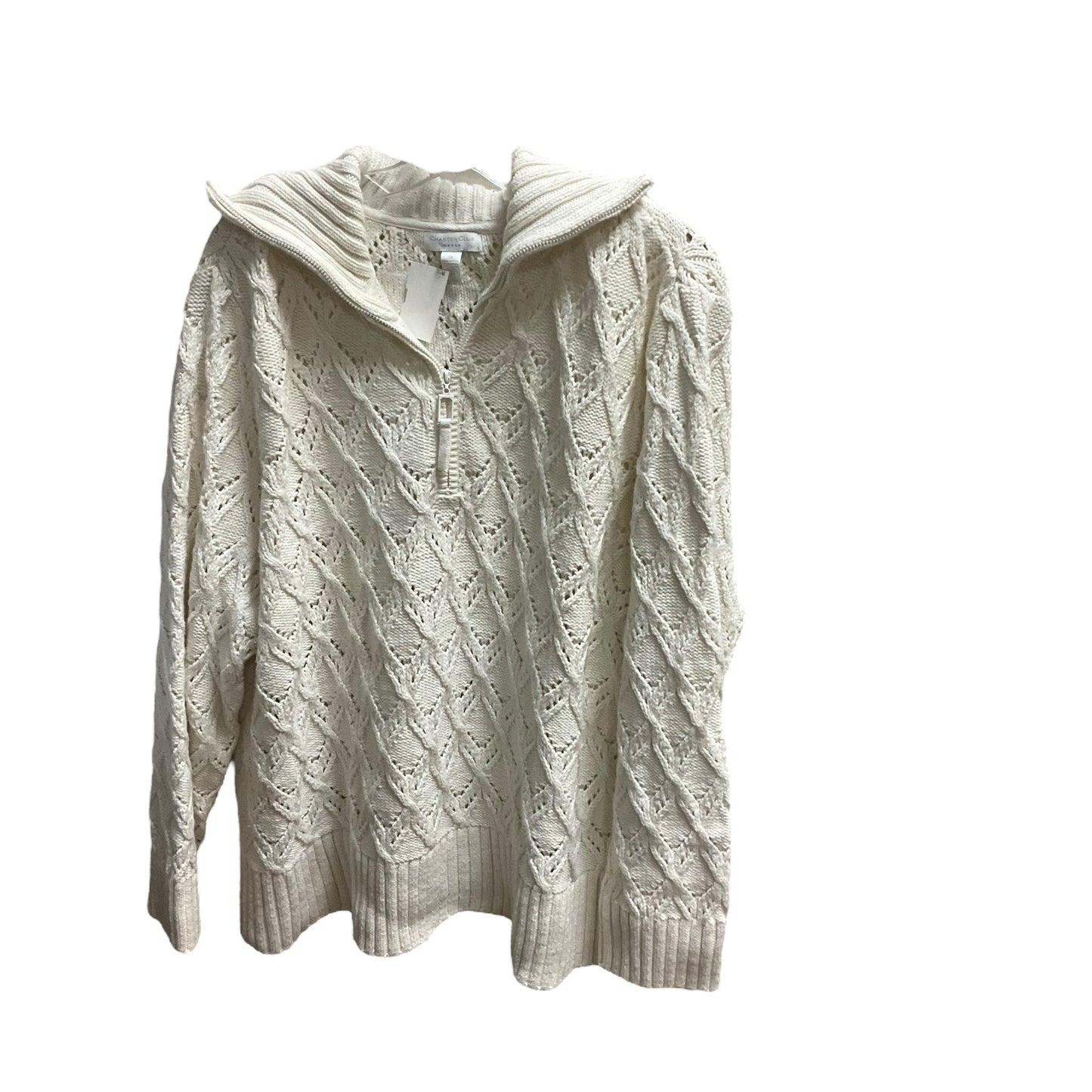 Sweater By Lane Bryant In white, Size: 22