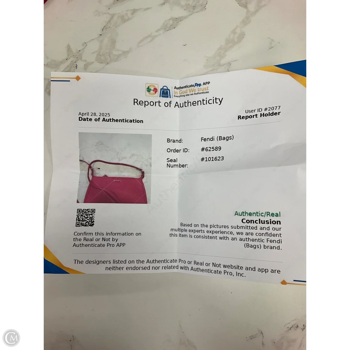 Handbag Luxury Designer By Fendi, Size: Small