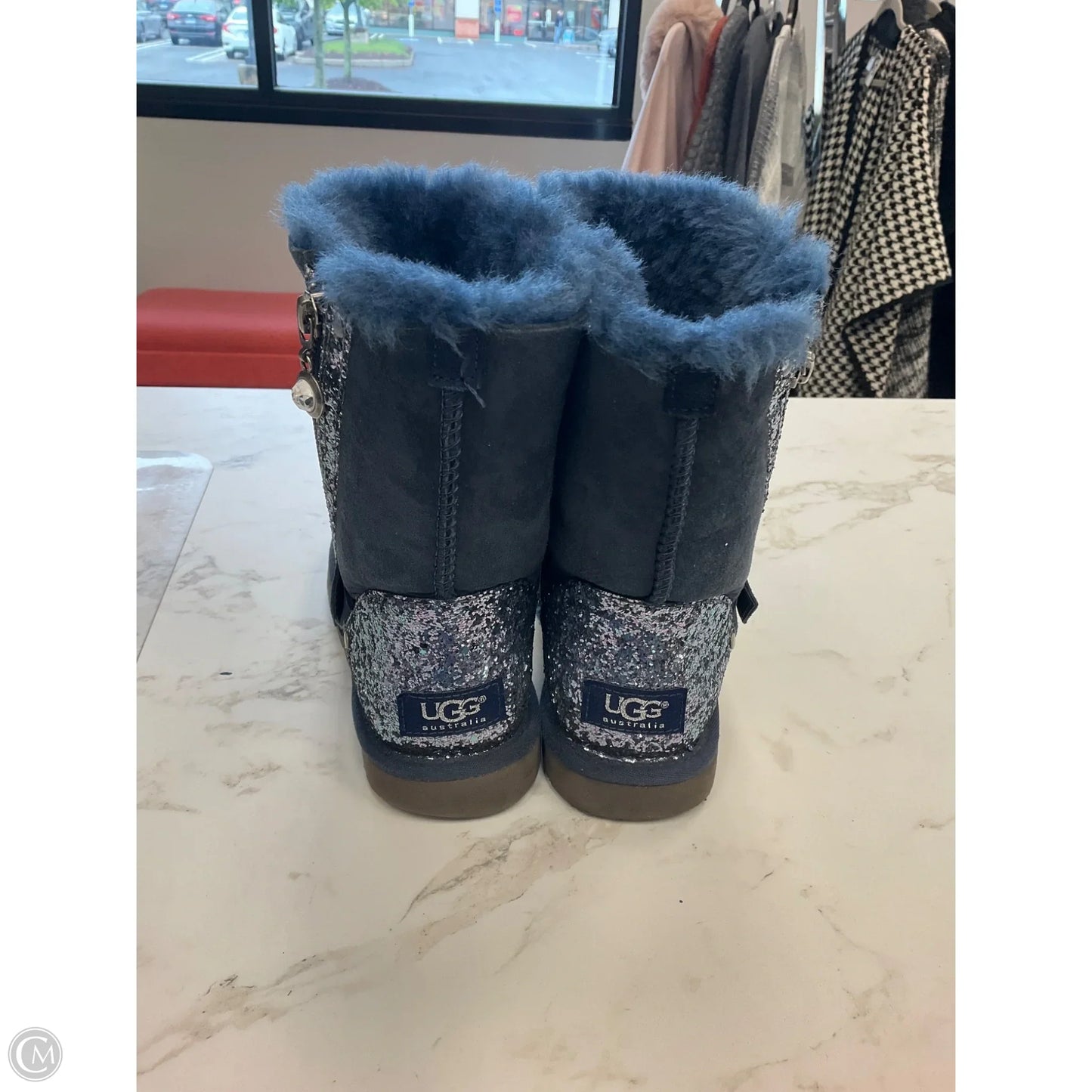 Boots Designer By Ugg In Blue, Size: 7