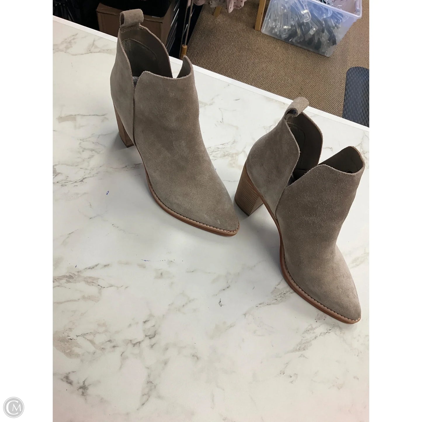 Boots Ankle Heels By Dolce Vita In Taupe, Size: 8.5