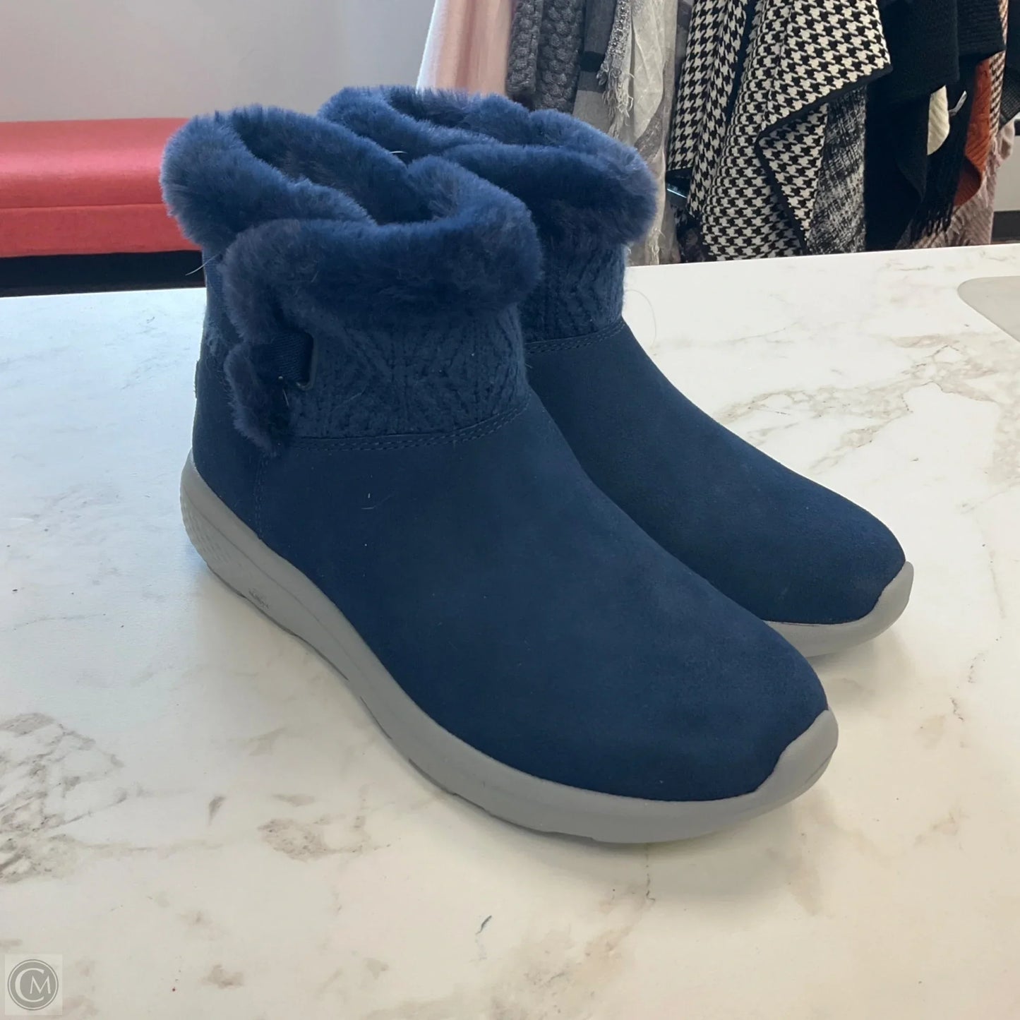 Boots Ankle Flats By Skechers In Navy, Size: 7.5