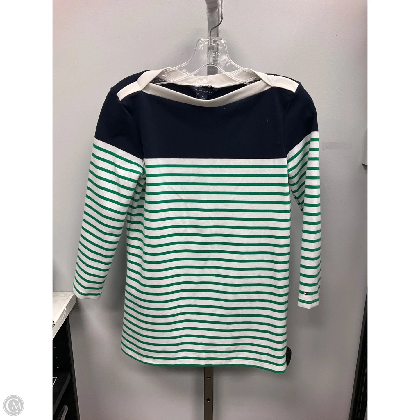 Top 3/4 Sleeve By Tommy Hilfiger In Striped Pattern, Size: Xs