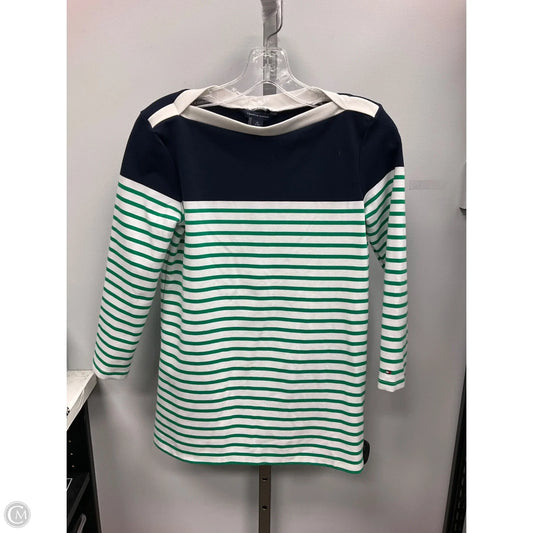 Top 3/4 Sleeve By Tommy Hilfiger In Striped Pattern, Size: Xs