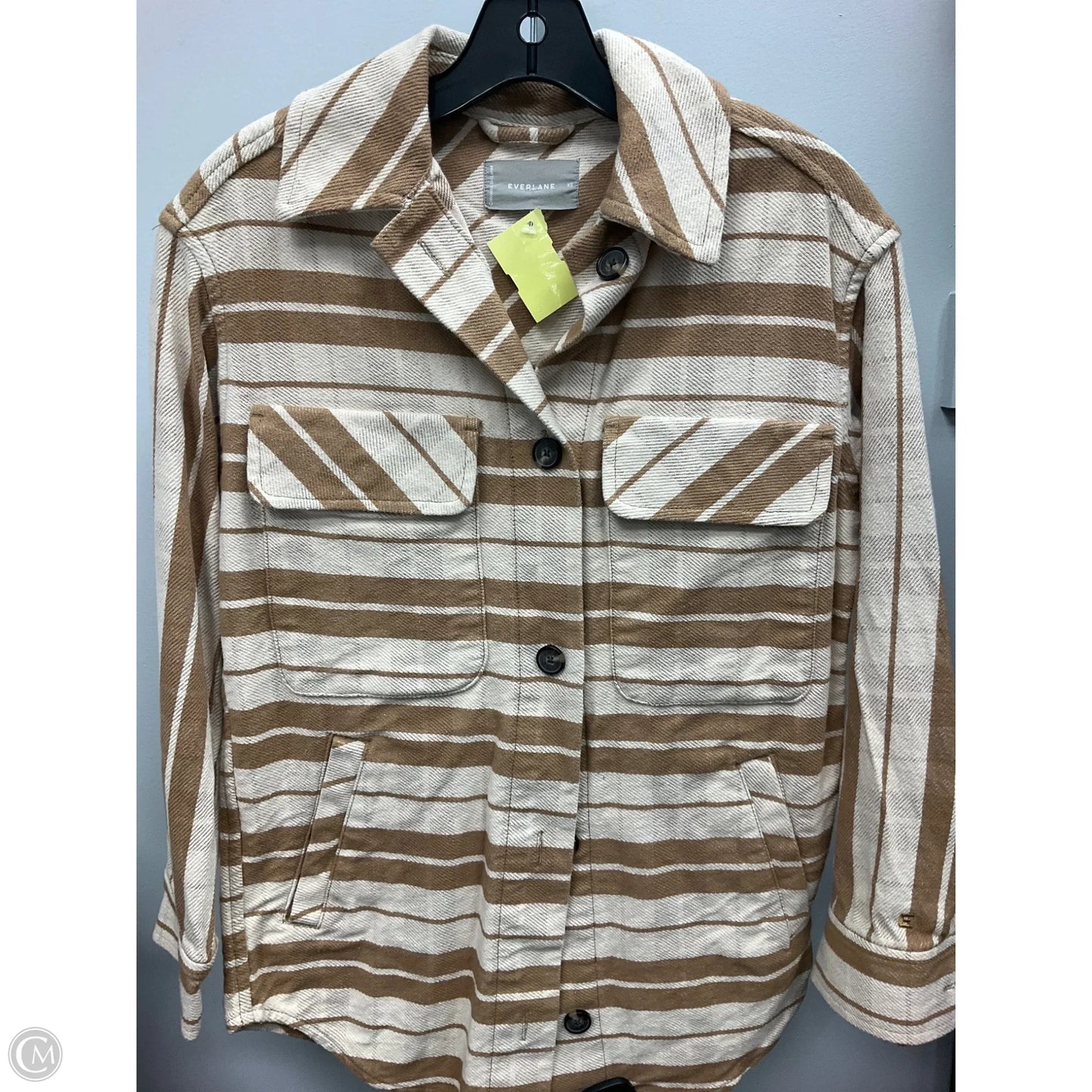 Jacket Shirt By Everlane In Striped Pattern, Size: Xs
