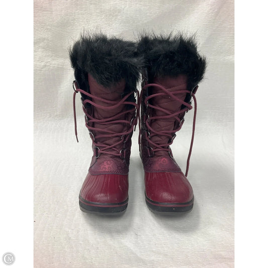 Boots Snow By Sorel In Maroon, Size: 9.5