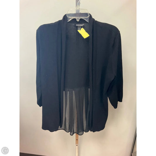 Sweater Cardigan By Roz And Ali In Black, Size: L