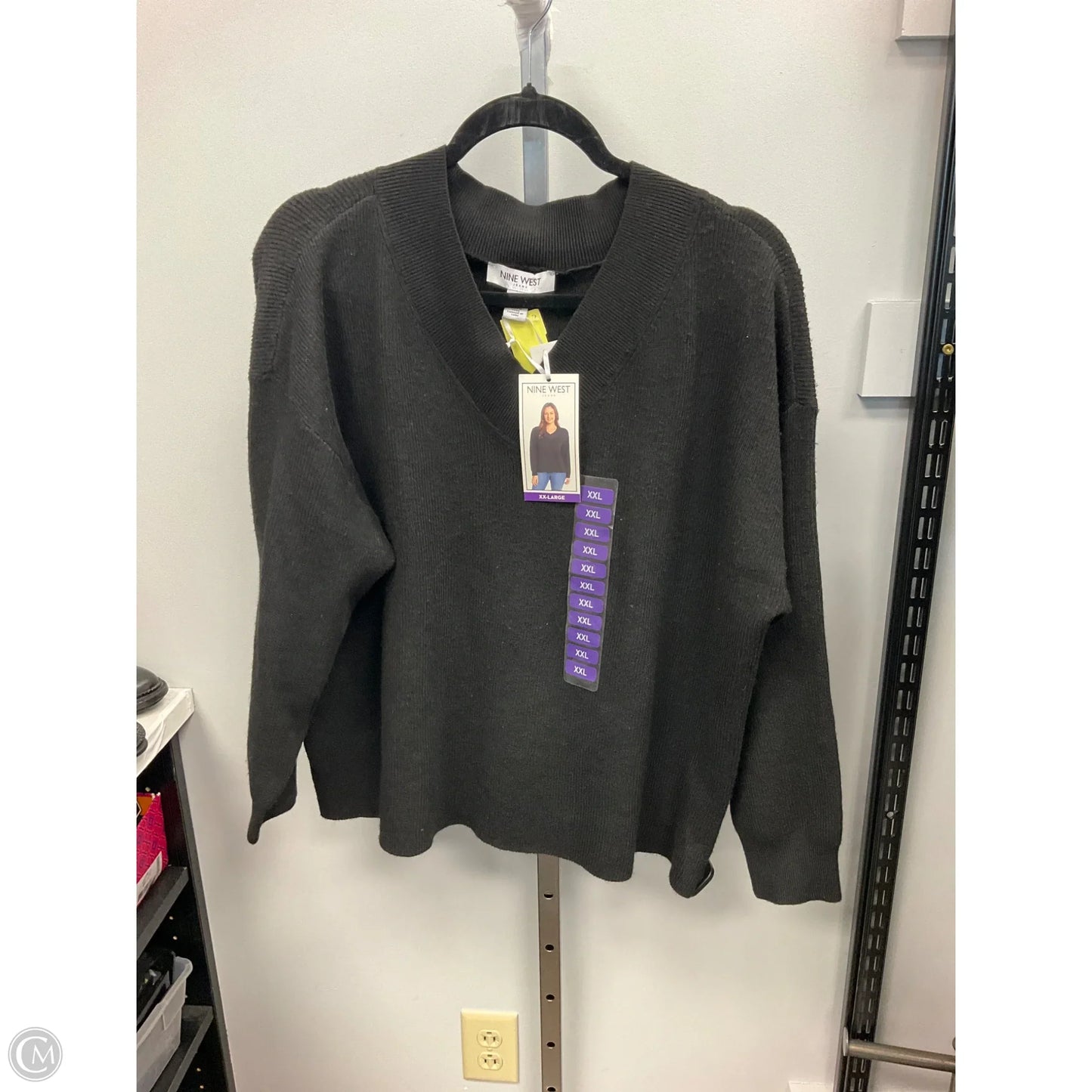 Sweater By Nine West Apparel In Black, Size: Xxl