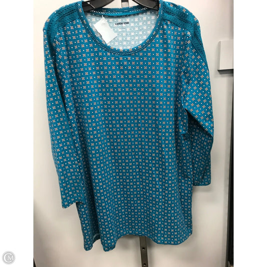 Top Long Sleeve By Lands End In Multi-colored, Size: L