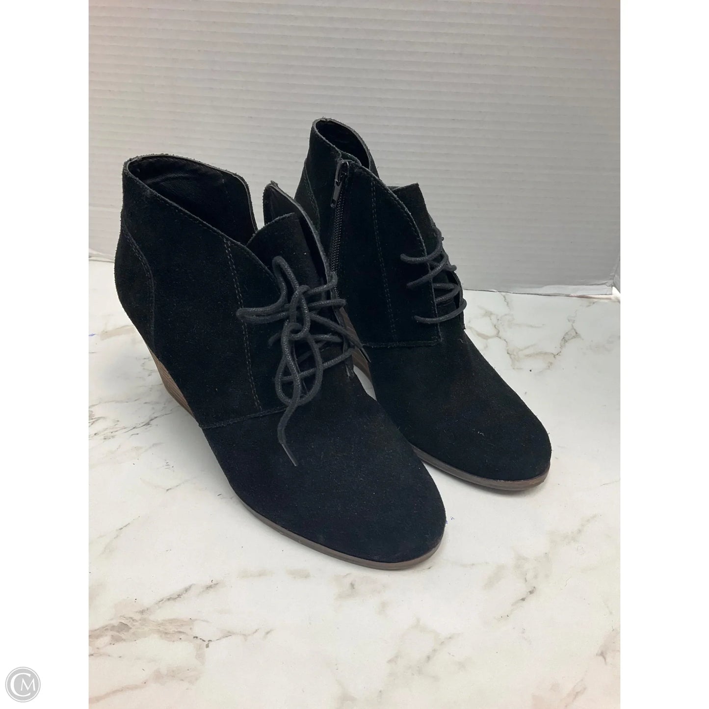 Shoes Heels Wedge By Lucky Brand In Black, Size: 8.5