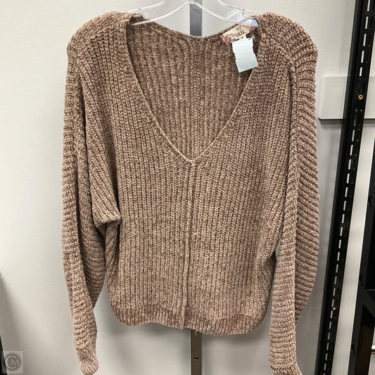 Sweater By Pink Rose In Brown, Size: M