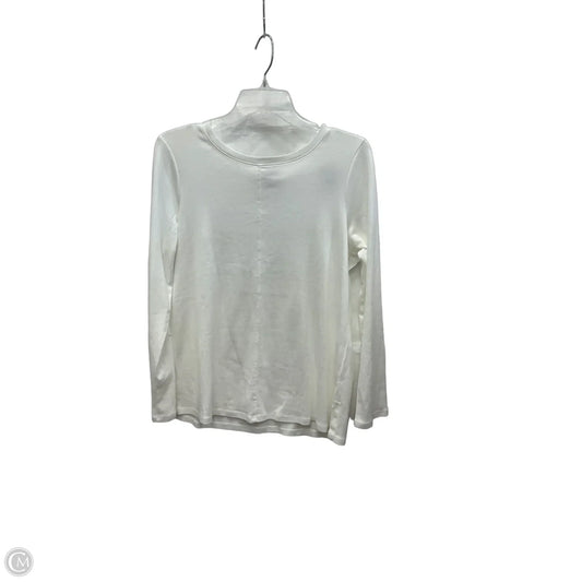 Top 3/4 Sleeve Basic By J. Jill In White, Size: M