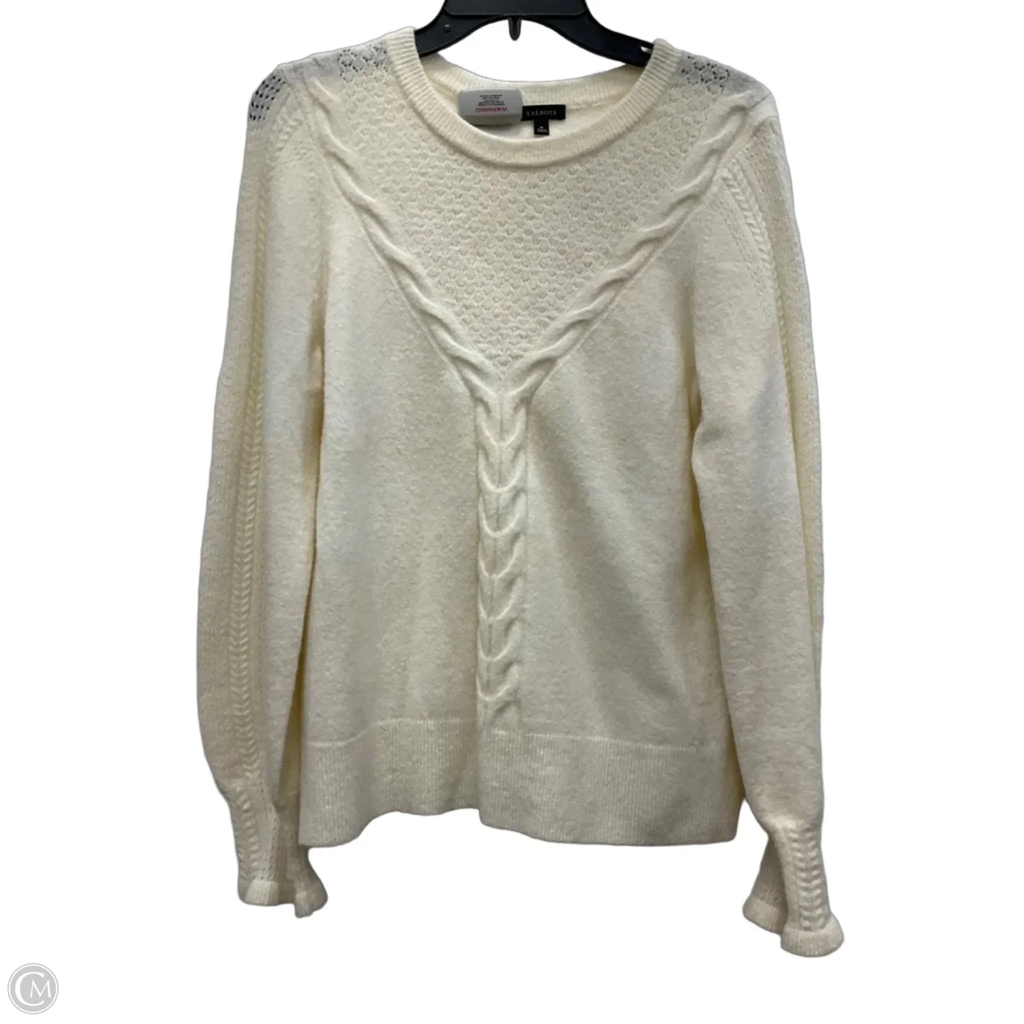 Sweater By Talbots In Cream, Size: M