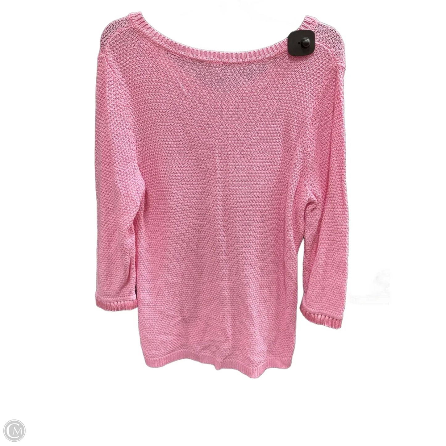 Sweater Short Sleeve By Talbots In Pink, Size: L