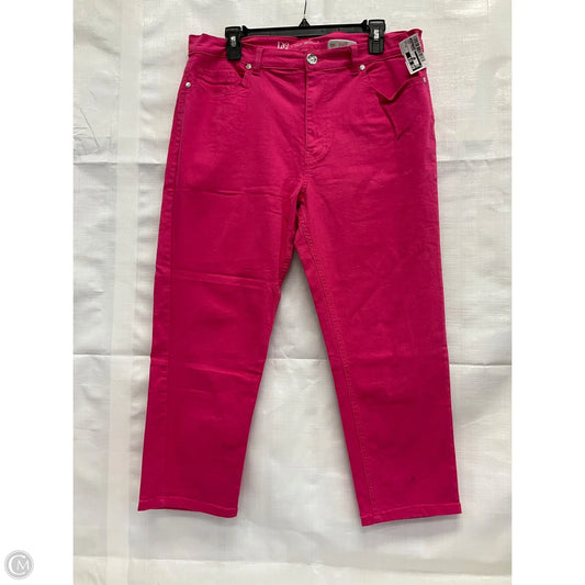 Pants Cropped By Diane Gilman In Pink, Size: 14