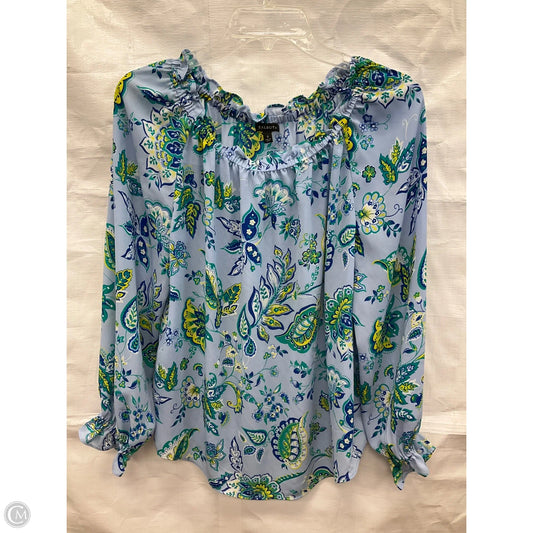 Top Long Sleeve By Talbots In Blue, Size: S
