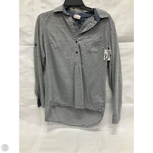Blouse Long Sleeve By Tommy Hilfiger In Blue, Size: S