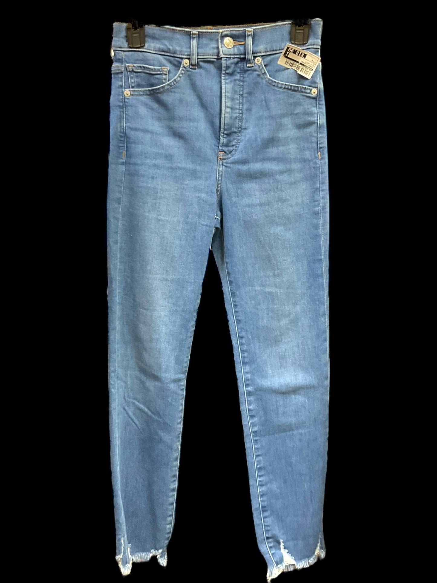 Jeans Cropped By Express In Blue Denim, Size: 0