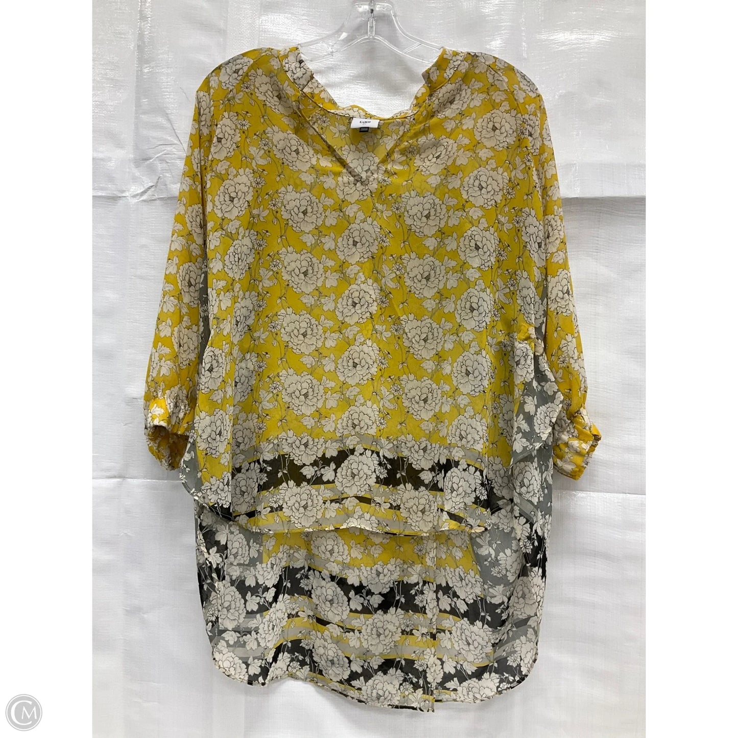 Top Short Sleeve By Cabi In Yellow, Size: Xs