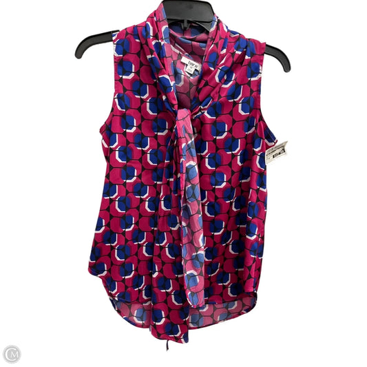 Top Sleeveless By Bar Iii In Blue & Pink, Size: Xs