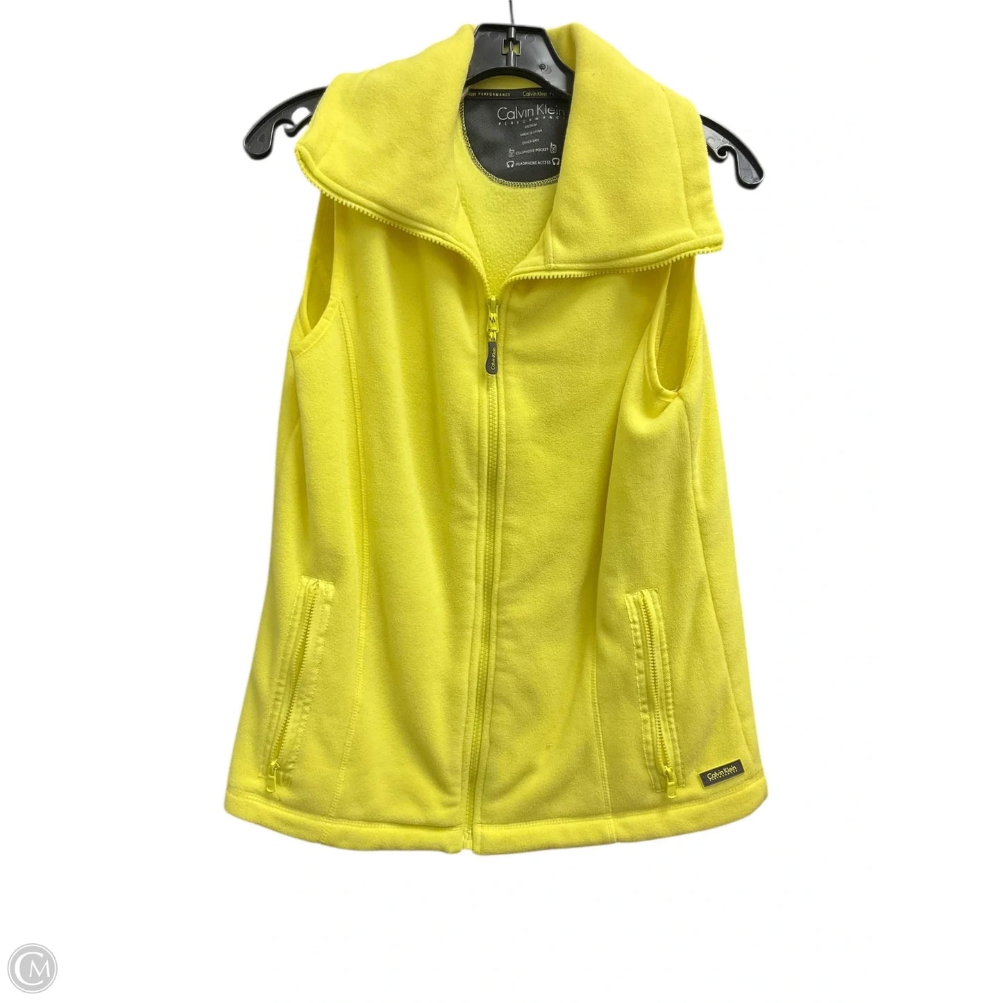 Vest Fleece By Calvin Klein Performance In Yellow, Size: M