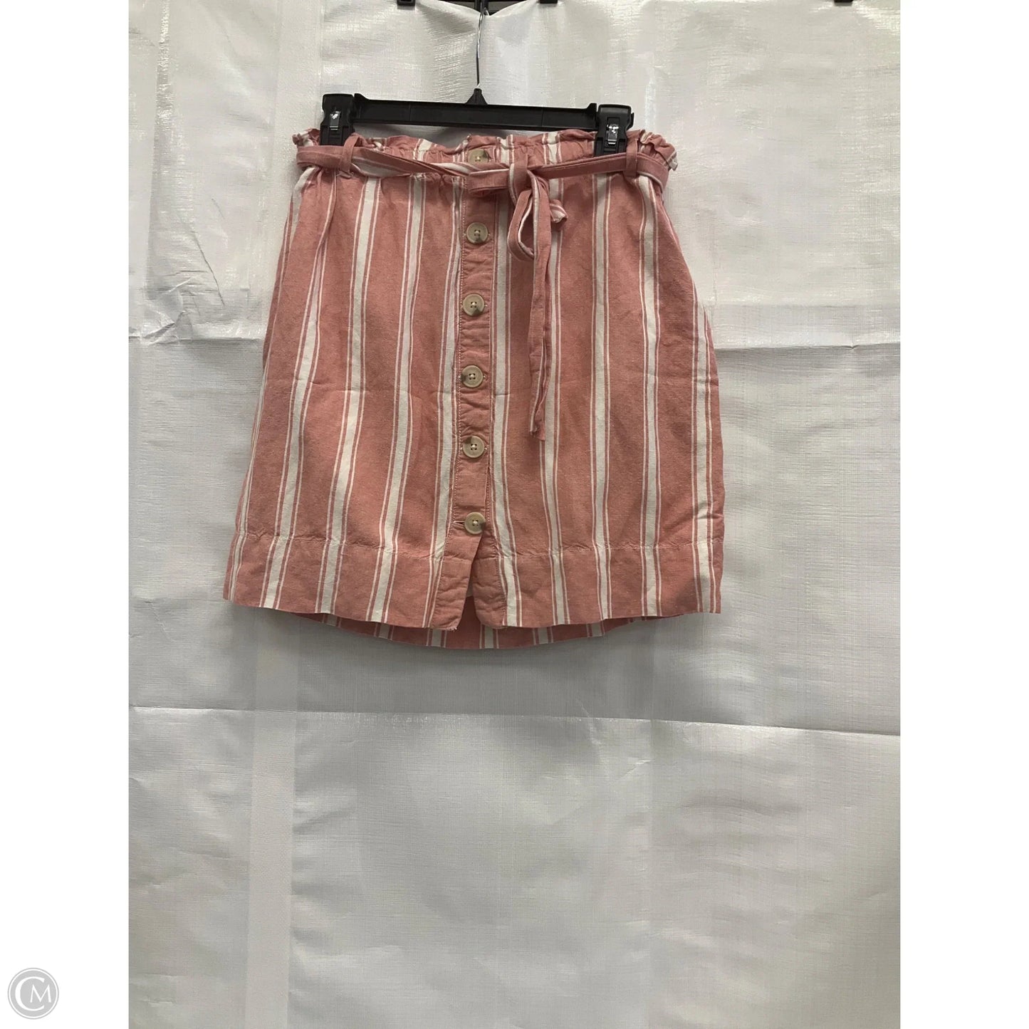 Skirt Mini & Short By Loft In Striped Pattern, Size: S