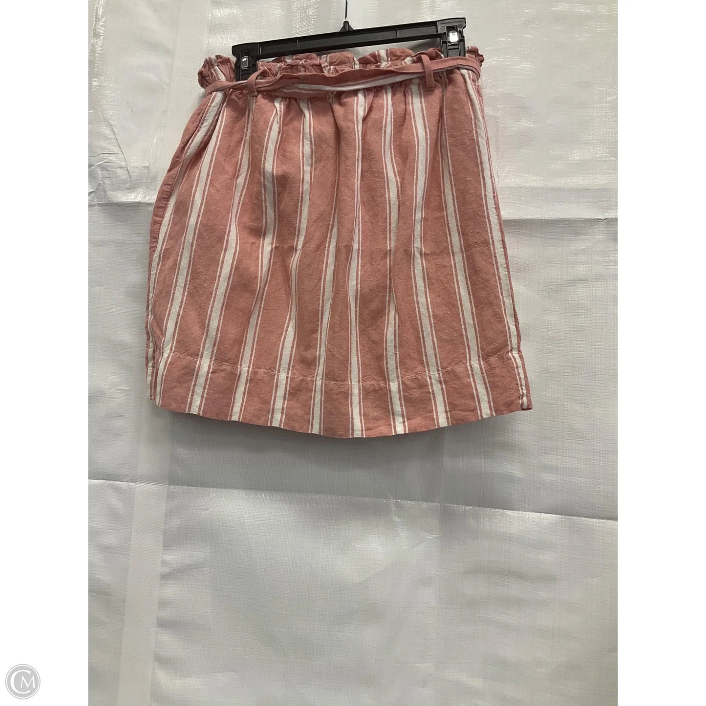 Skirt Mini & Short By Loft In Striped Pattern, Size: S