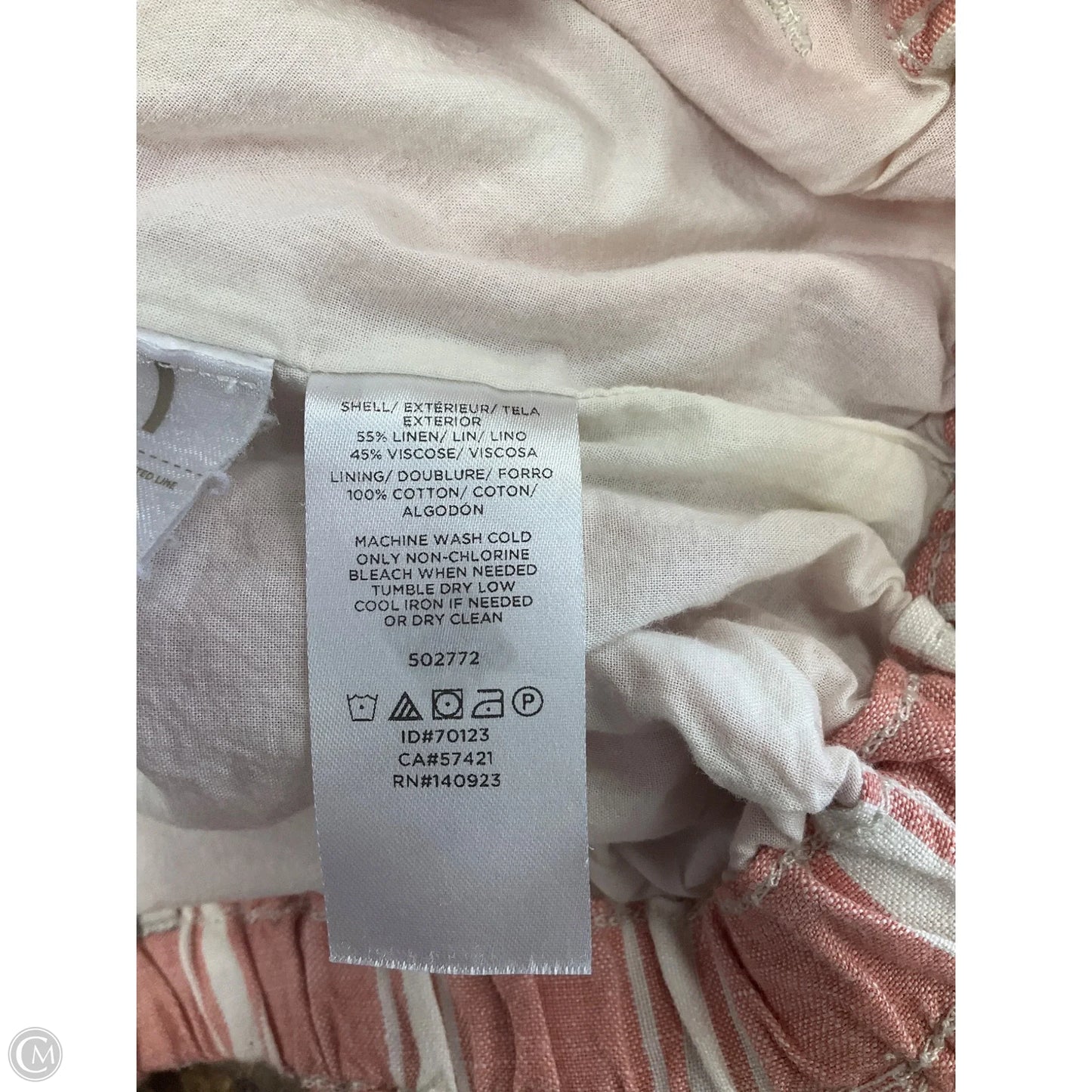 Skirt Mini & Short By Loft In Striped Pattern, Size: S