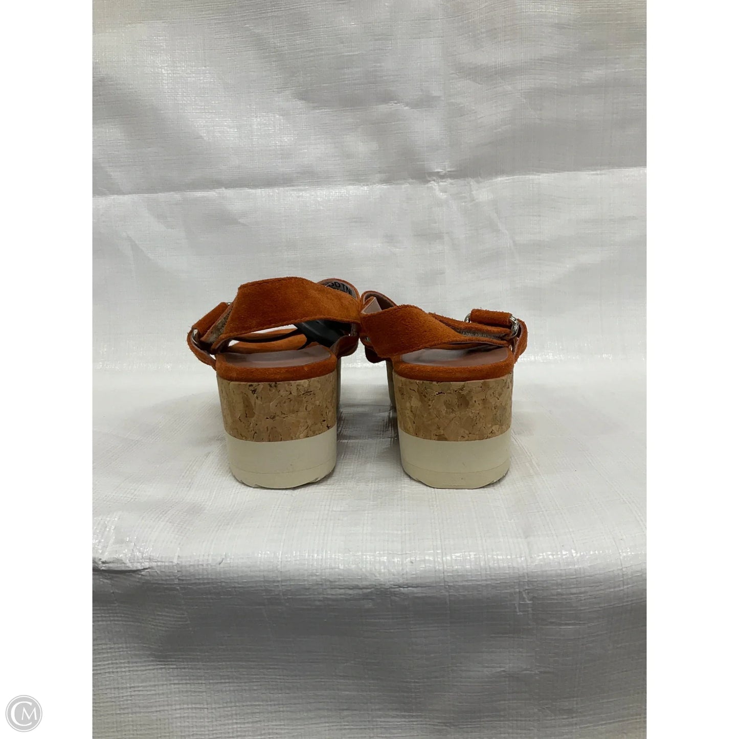 Sandals Heels Wedge By Cma In Orange, Size: 8.5