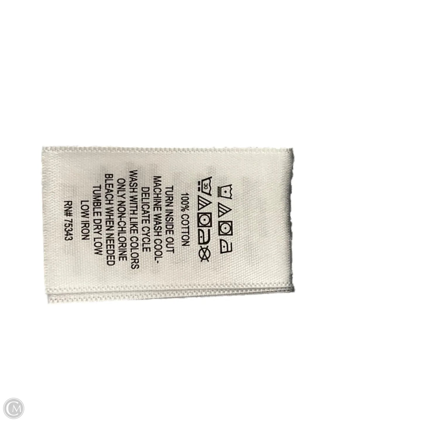 Top 3/4 Sleeve By Joie In Blue & Cream, Size: 1x