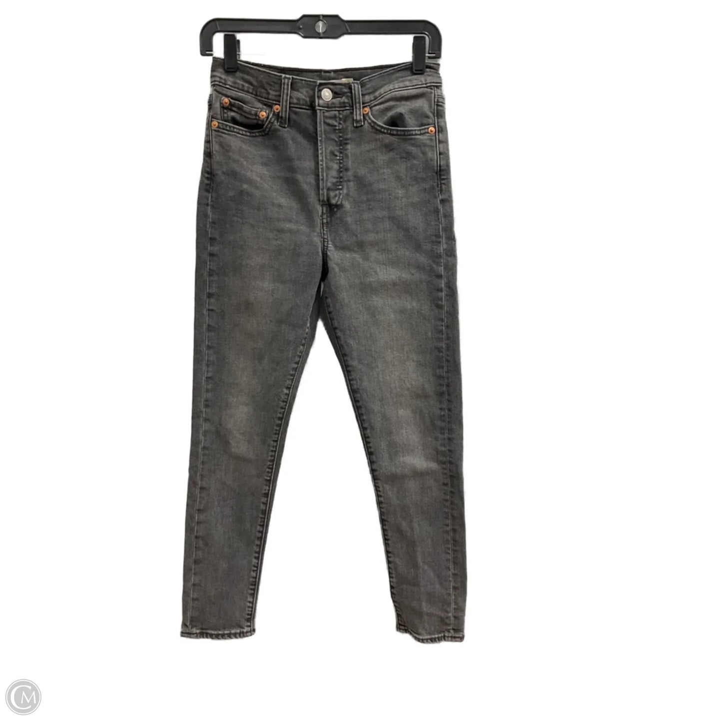 Jeans Skinny By Levis In Black Denim, Size: 4