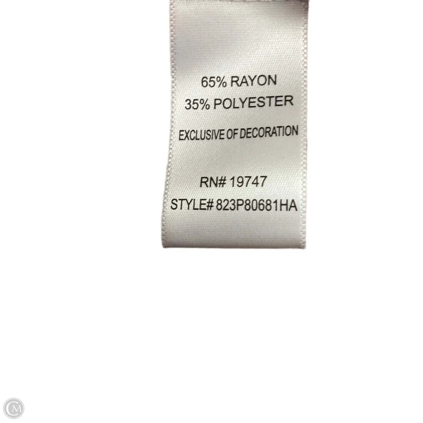 Top 3/4 Sleeve By Counterparts In Pink, Size: Xl