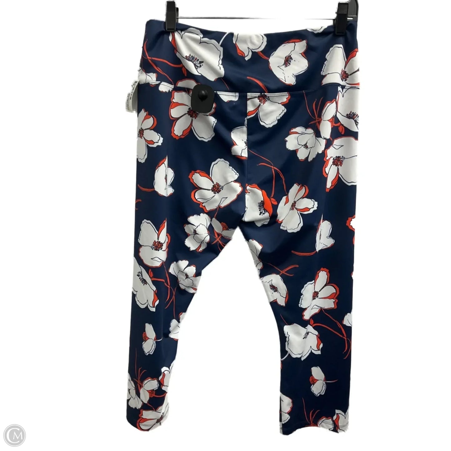 Athletic Leggings Capris By Liz Claiborne In Blue & Orange, Size: L