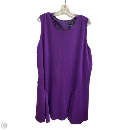 Dress Party Short By Lauren By Ralph Lauren In Purple, Size: 3x