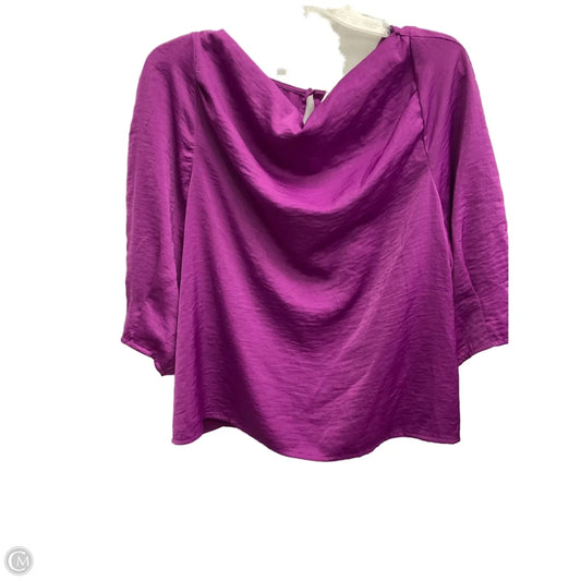 Top 3/4 Sleeve By Worthington In Purple, Size: Xl