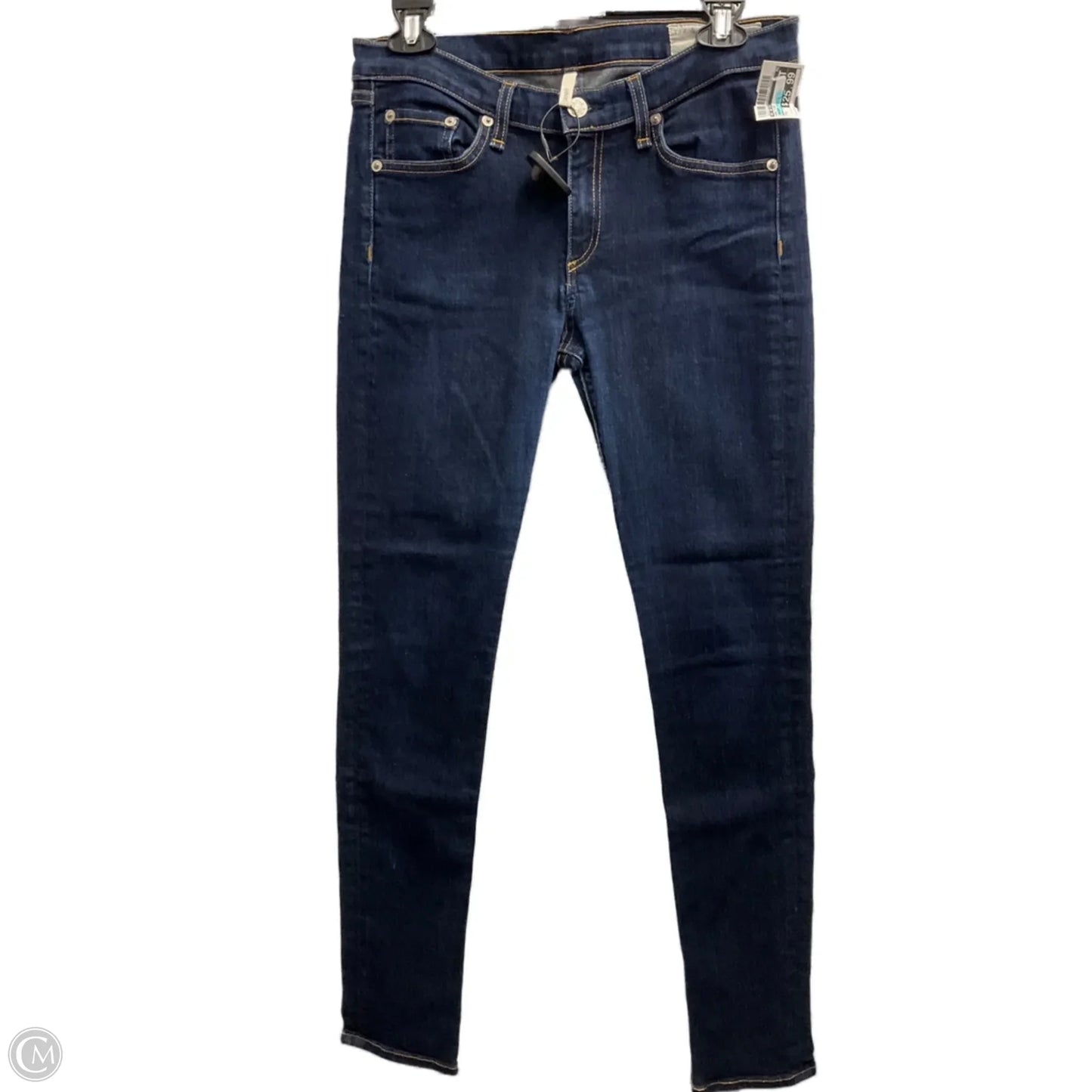Jeans Skinny By Rag And Bone In Blue Denim, Size: 8