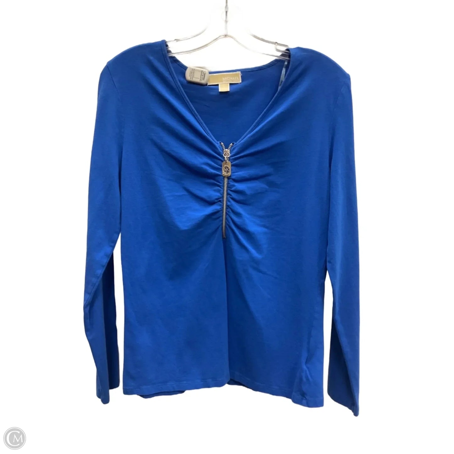 Top Long Sleeve By Michael By Michael Kors In Blue, Size: L