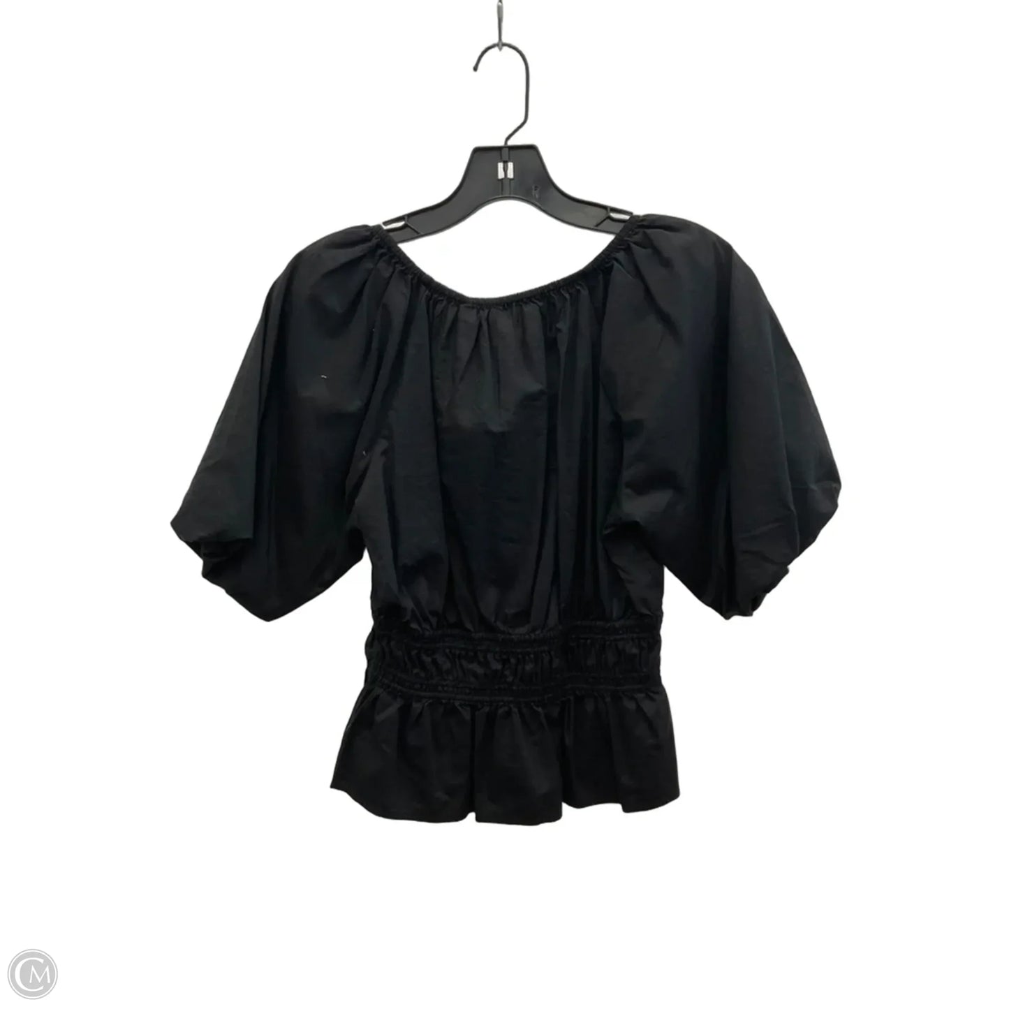 Top Short Sleeve By Loft In Black, Size: S