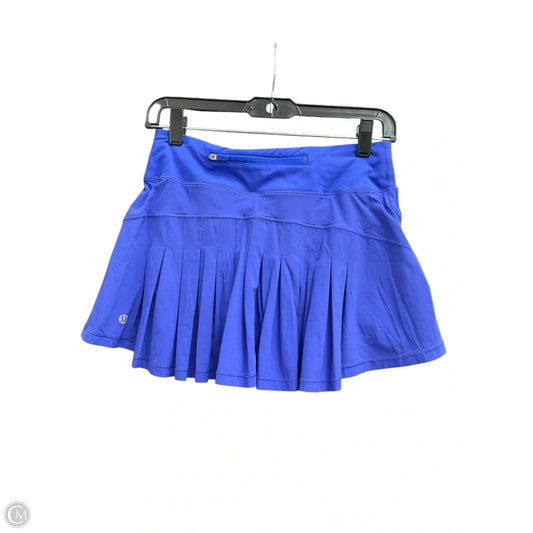 Athletic Skort By Lululemon In Blue, Size: 4