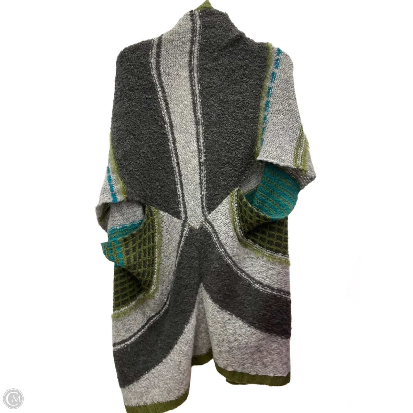 Poncho By Echo In Blue & Green, Size: S