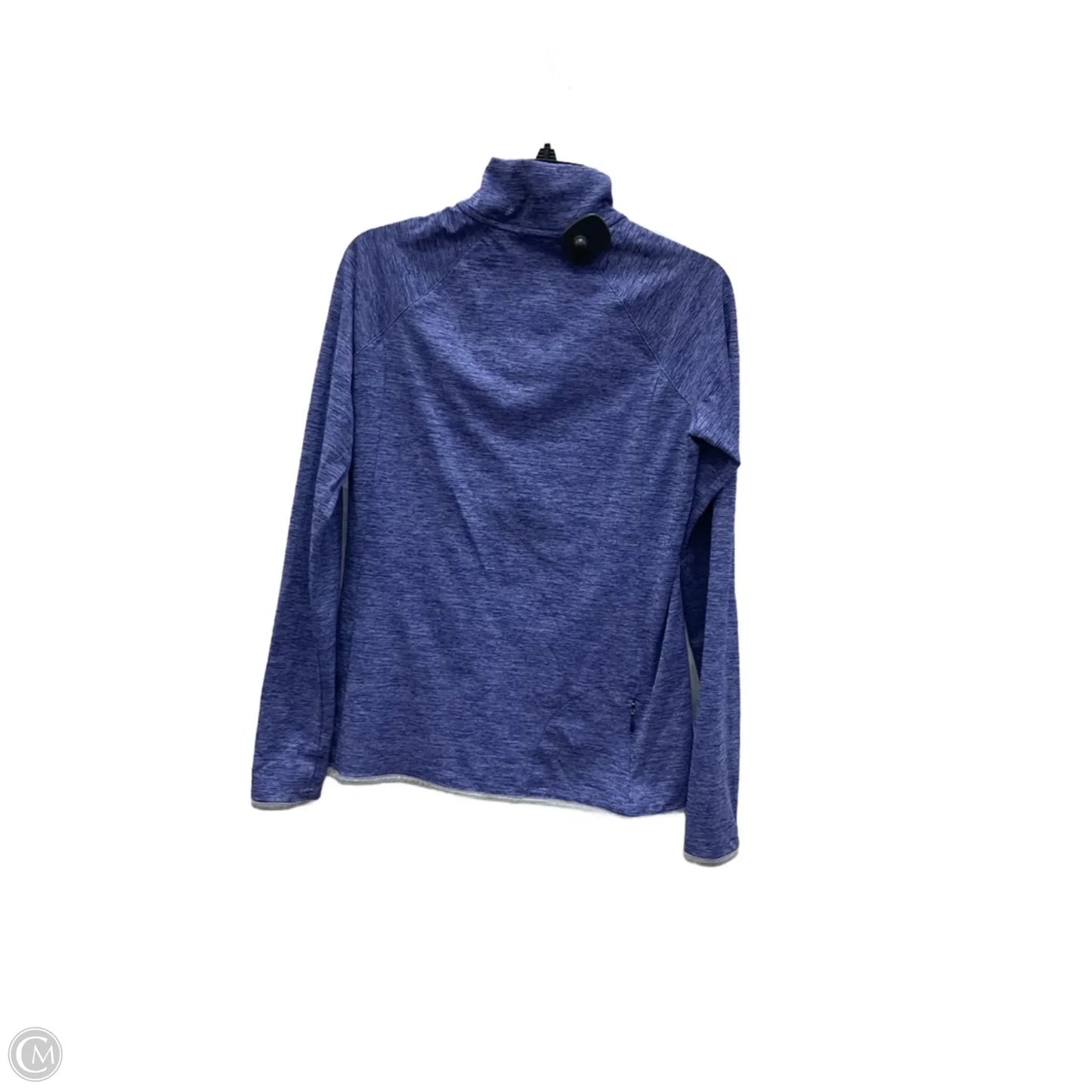 Athletic Top Long Sleeve Collar By Under Armour In Blue, Size: M