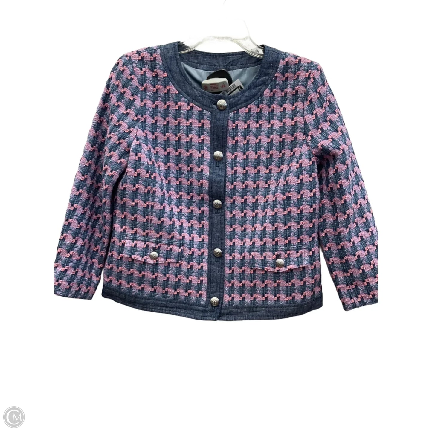 Blazer By Talbots In Blue & Pink, Size: 8p