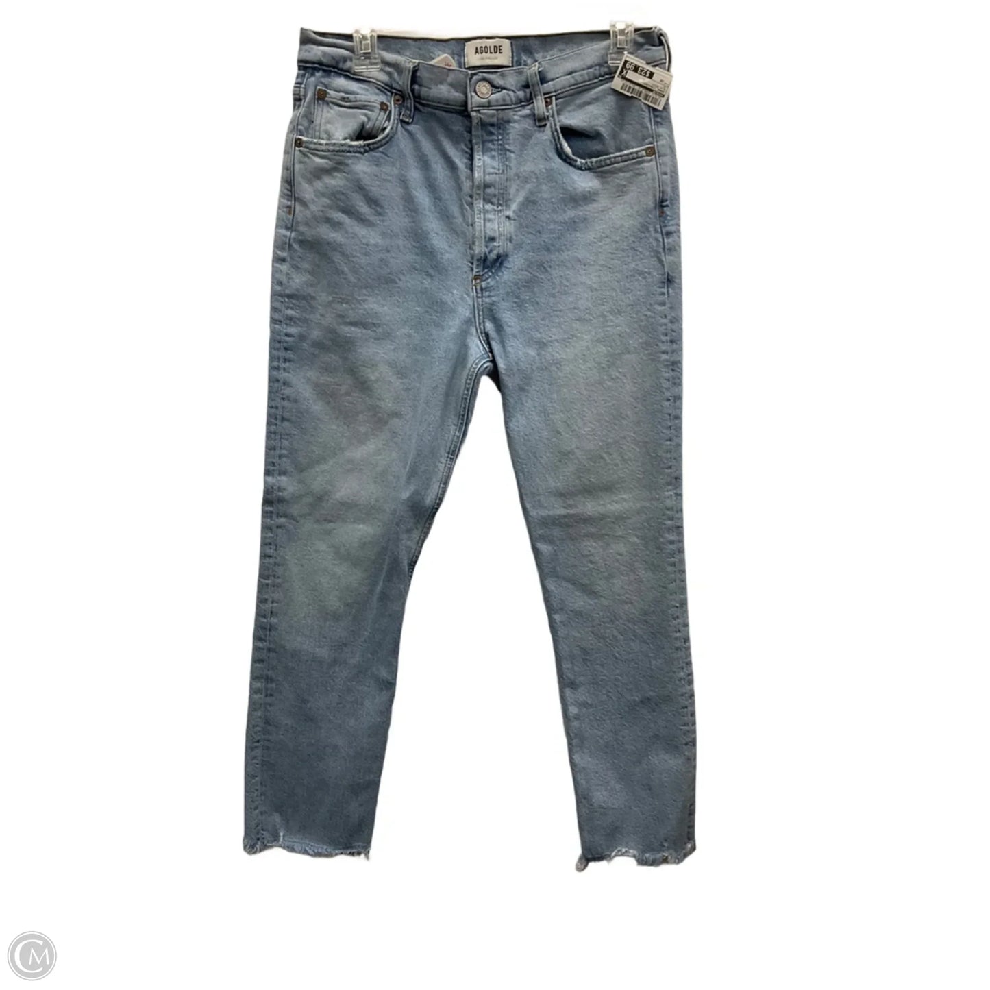 Jeans Straight By Agolde In Blue Denim, Size: 10