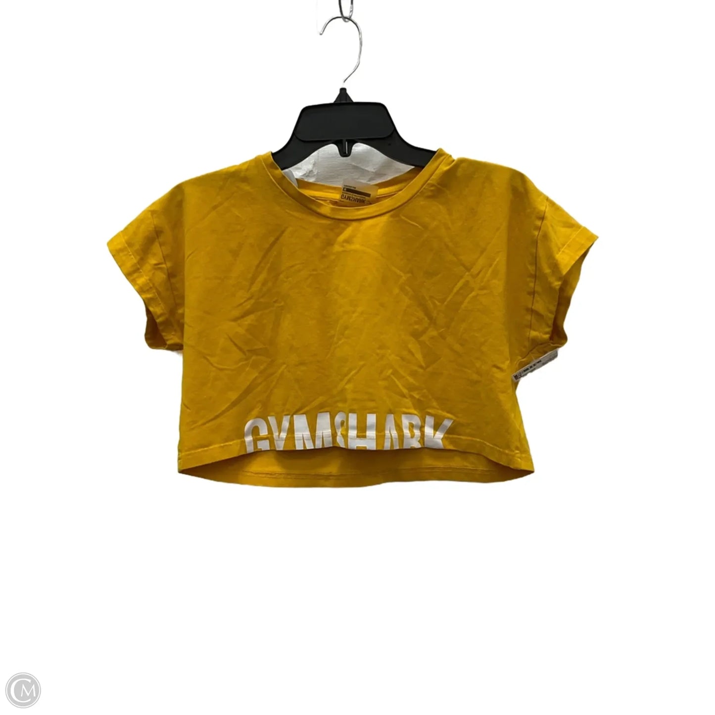 Athletic Top Short Sleeve By Gym Shark In Yellow, Size: M